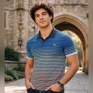 Lacoste Gradient Striped Polo Shirt